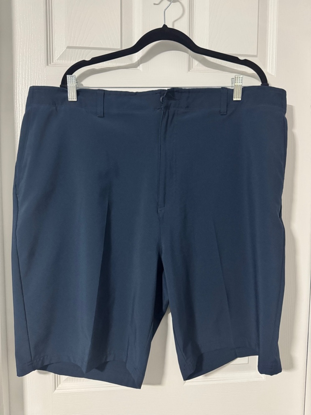 Hogan Men's Dark Blue Flat Front Shorts
